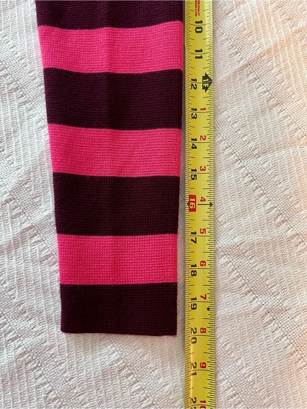 Talbots Striped Knit Polo Collar Sweater in Hot Pink and Deep Plum